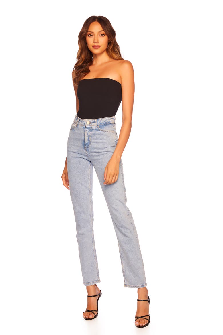 Core Tube Top, Alternate, color, BLACK