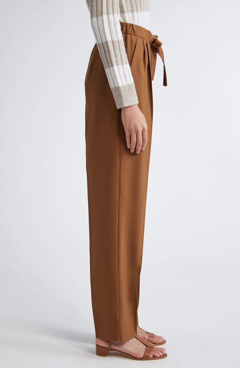 Max Mara Edere Wool, Mohair & Silk Pants, Alternate, color, Tobacco