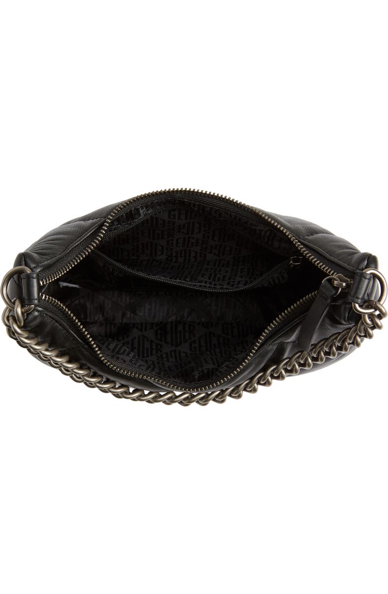 Kurt Geiger London Quilted Leather Crossbody Bag, Alternate, color, Black