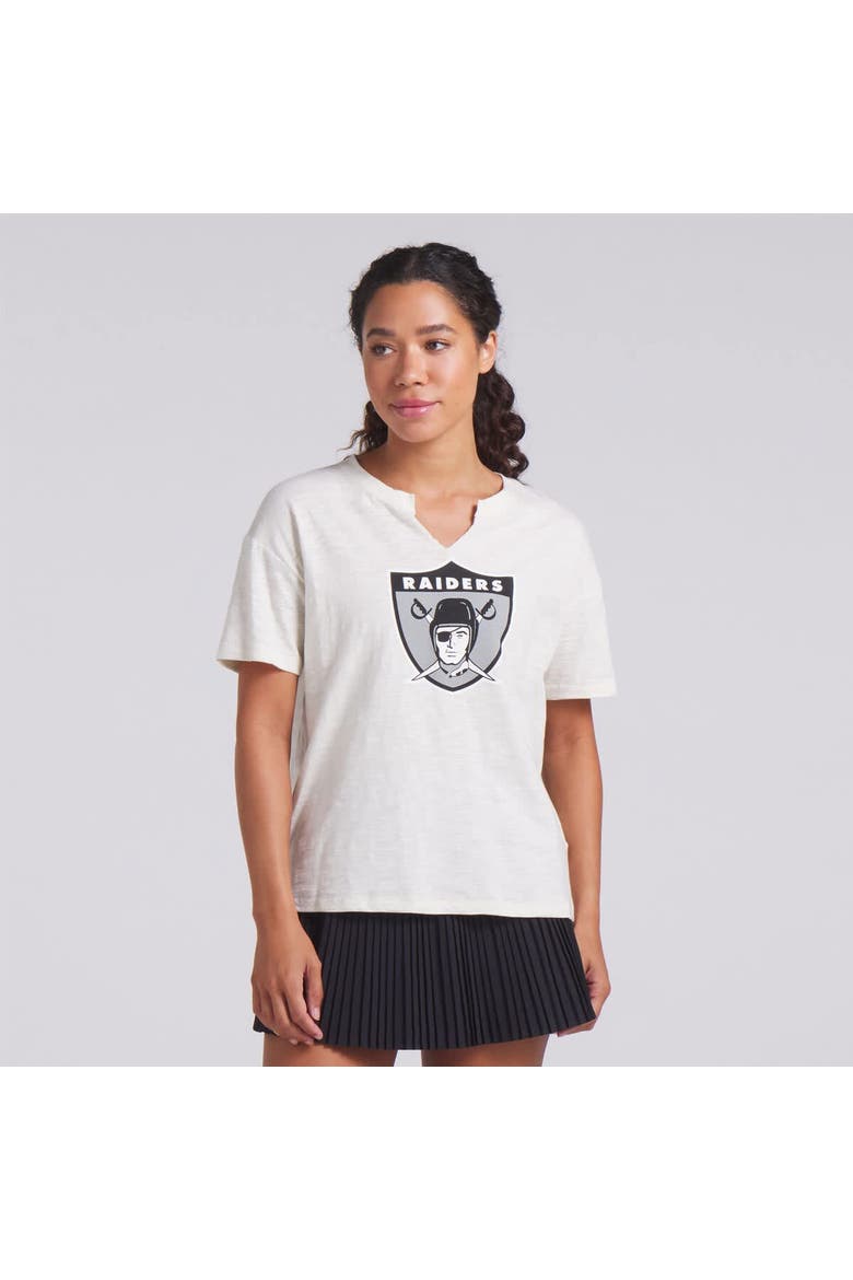 Women's Fanatics Cream Las Vegas Raiders Trick Play Slub Boxy T-Shirt, Alternate, color, Cream