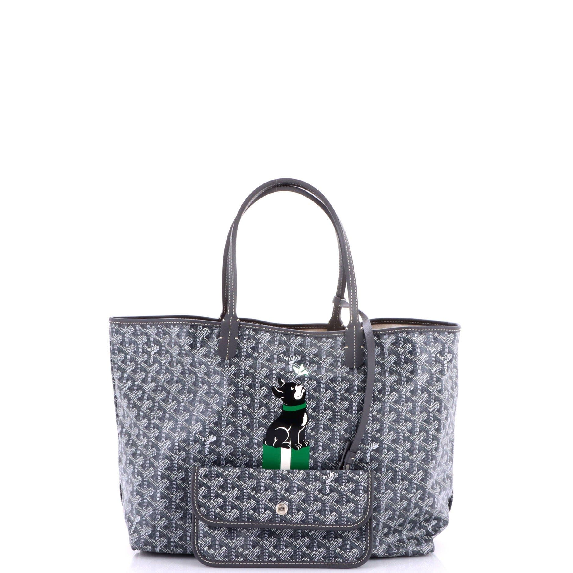 Saint Louis Tote Printed Coated Canvas PM, Alternate, color, Grey