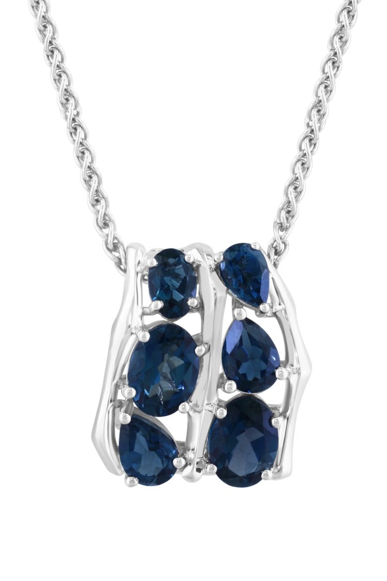 London Blue Topaz Pendant Necklace, Alternate, color, BLUE