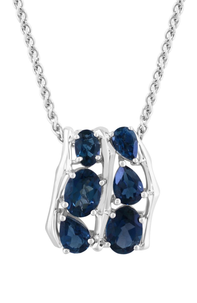 EFFY London Blue Topaz Pendant Necklace, Alternate, color,
