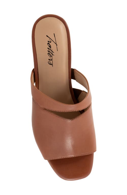 Trotters Ninette Kitten Heel Slide Sandal In Luggage