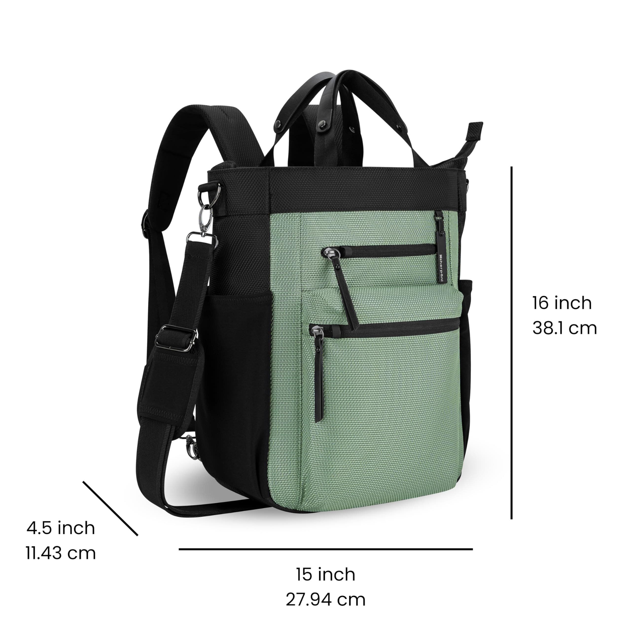 Sherpani Soleil Anti Theft Convertible Backpack, Fits 15 Inch Laptop, Alternate, color, Aloe Mist