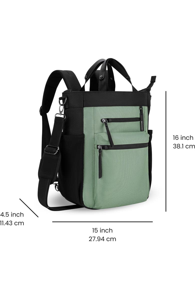 Sherpani Soleil Anti Theft Convertible Backpack, Fits 15 Inch Laptop, Alternate, color, Aloe Mist