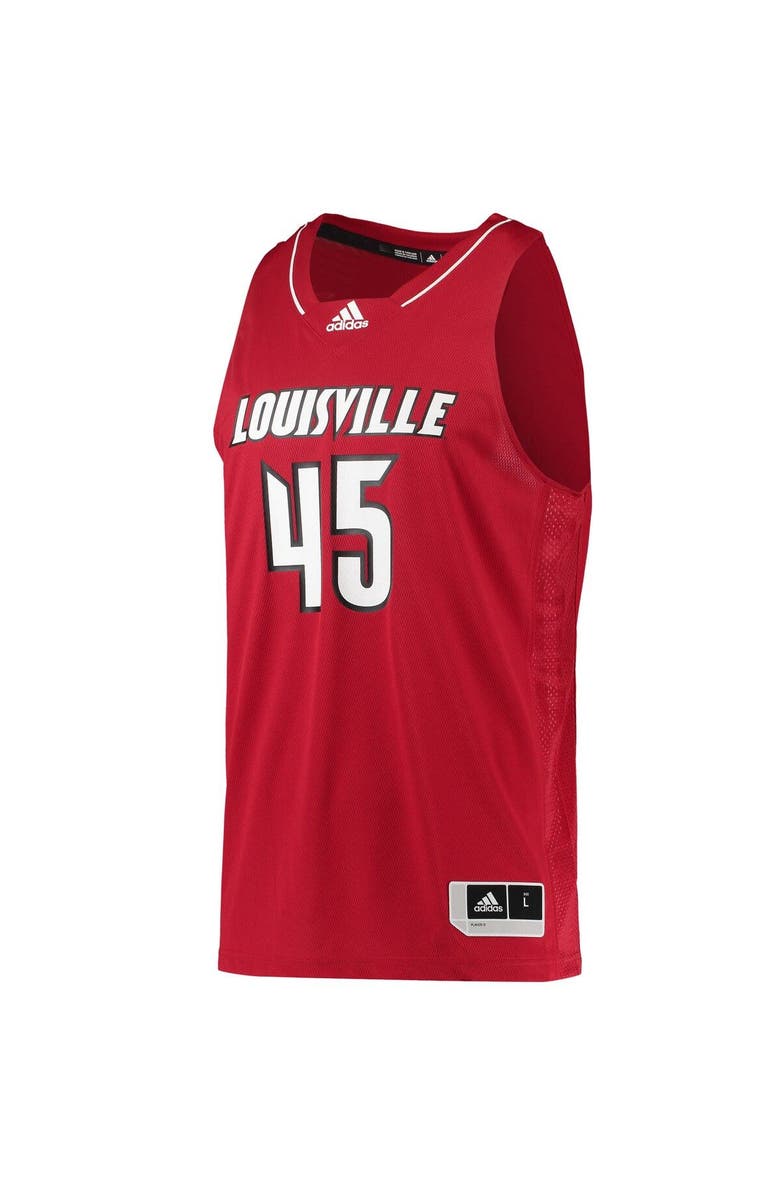 adidas Men's adidas #45 Red Louisville Cardinals Swingman Basketball Jersey, Alternate, color, Red