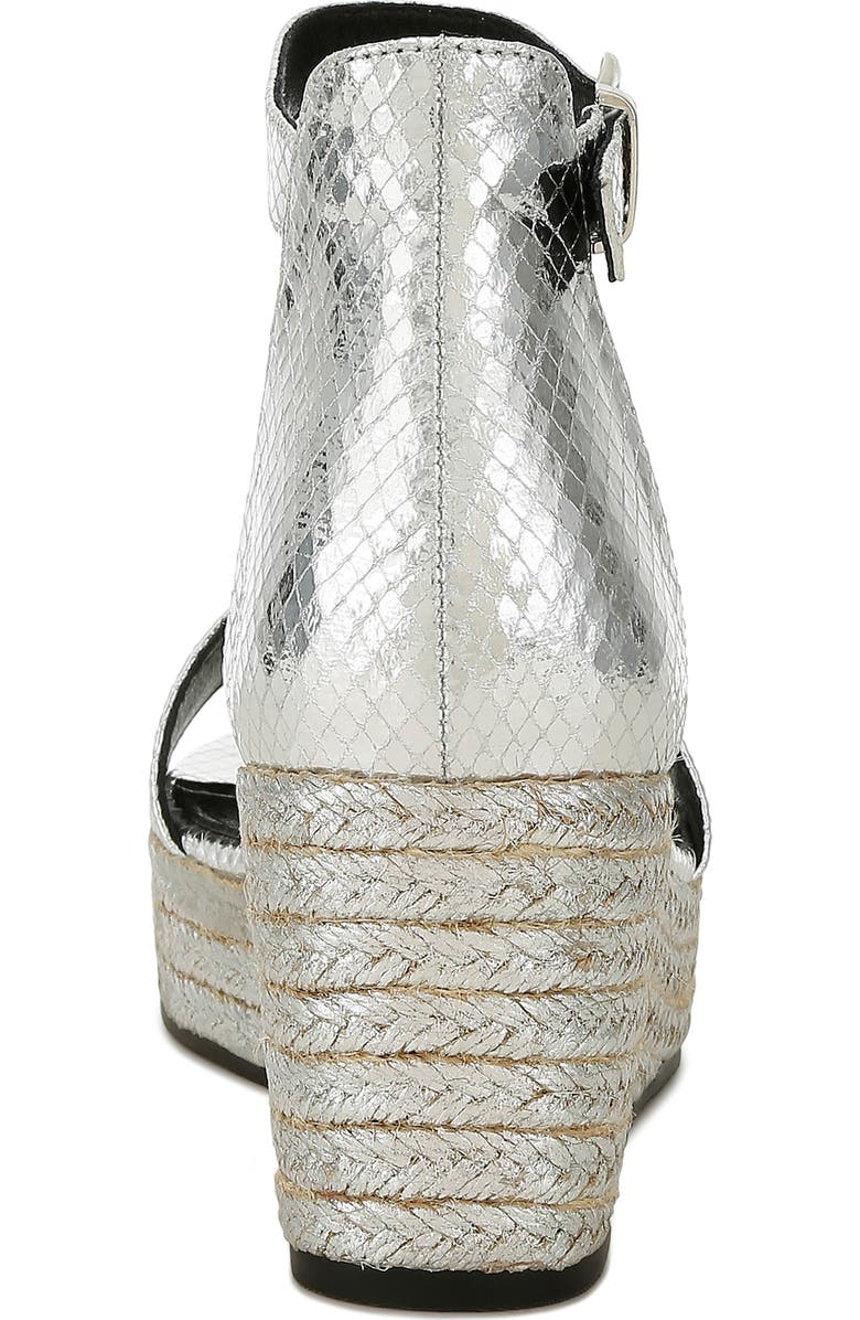 LONDON RAG Utah Platform Wedge Espadrille Sandal, Alternate, color, Silver
