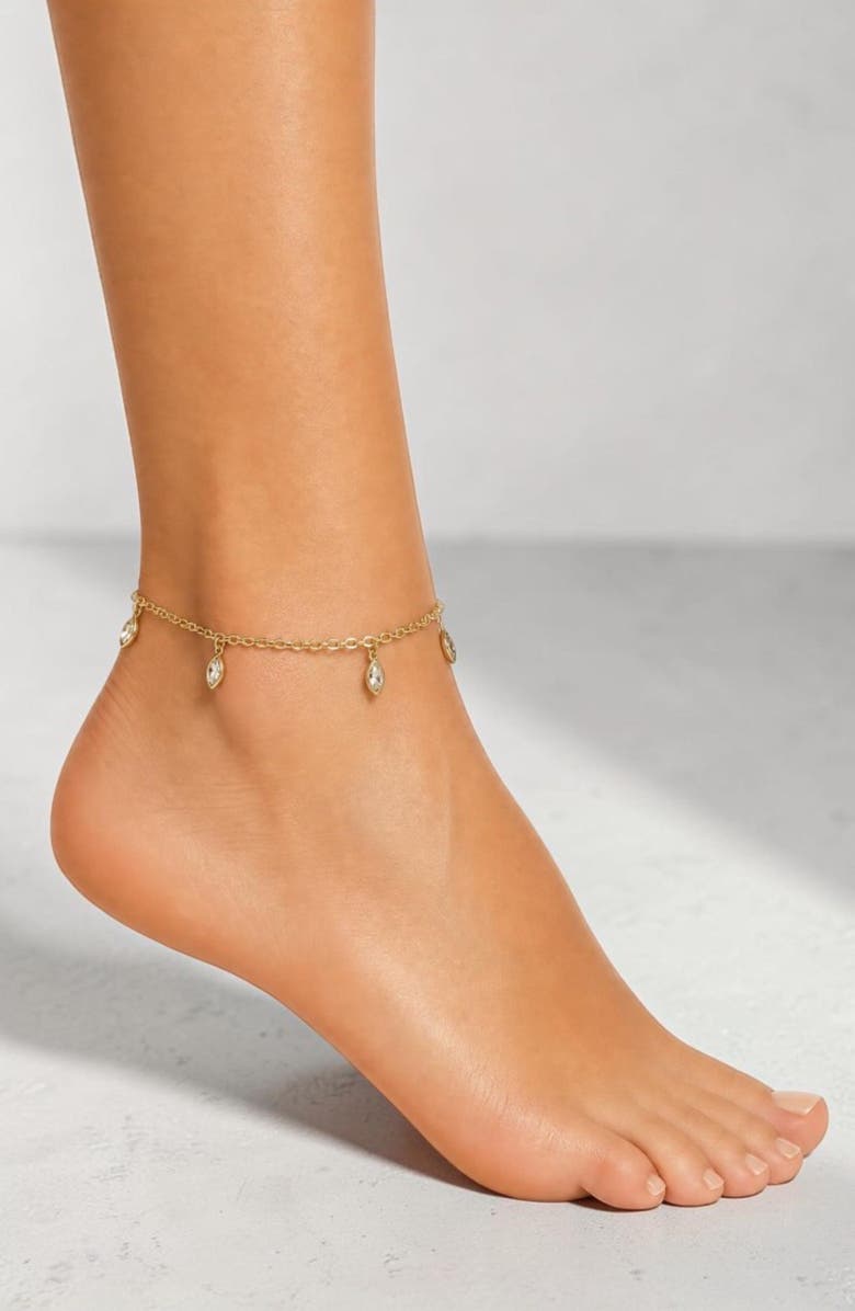NATIVE GEM Smitten Sparkle Anklet, Alternate, color, Turquoise/Silver