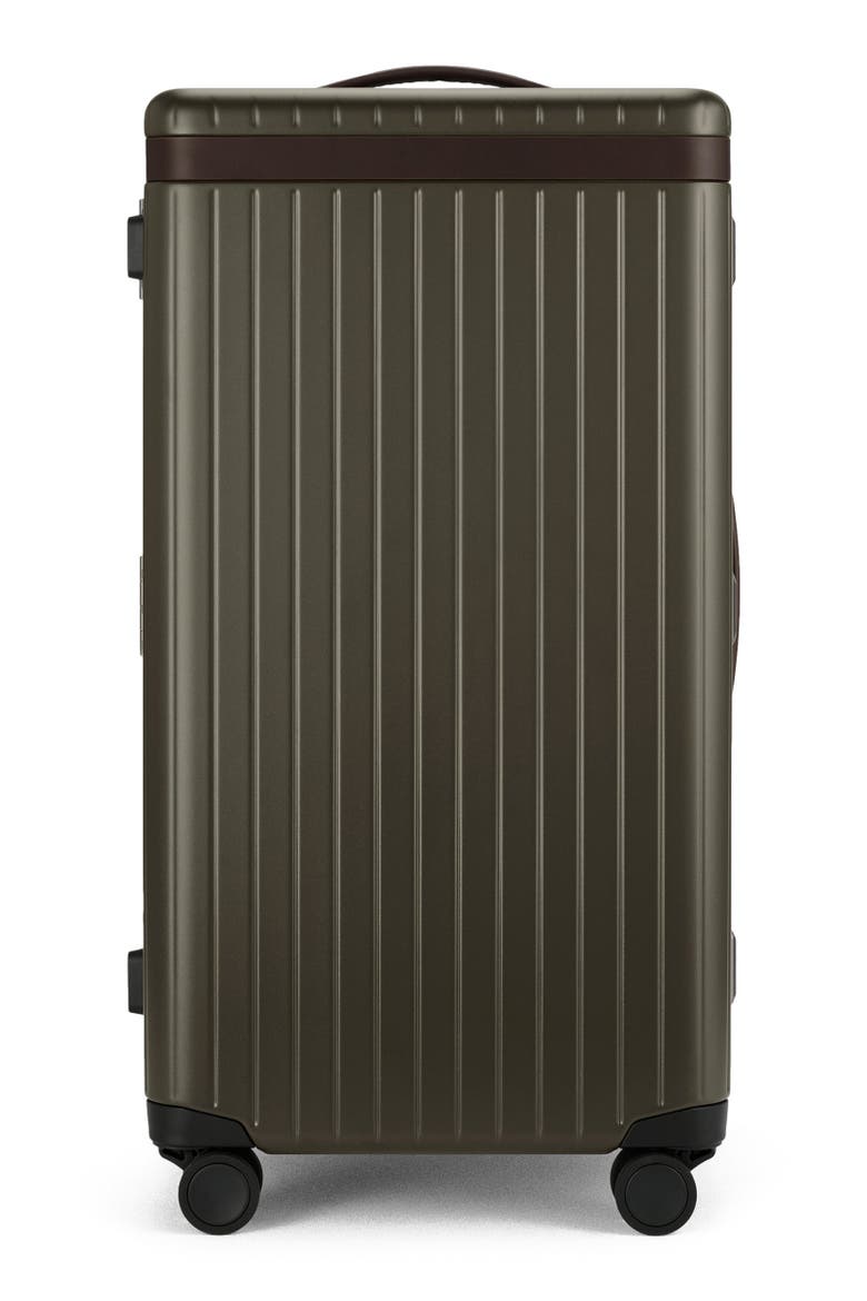 The Trunk Suitcase, Main, color, Dark Olive / Chocolate