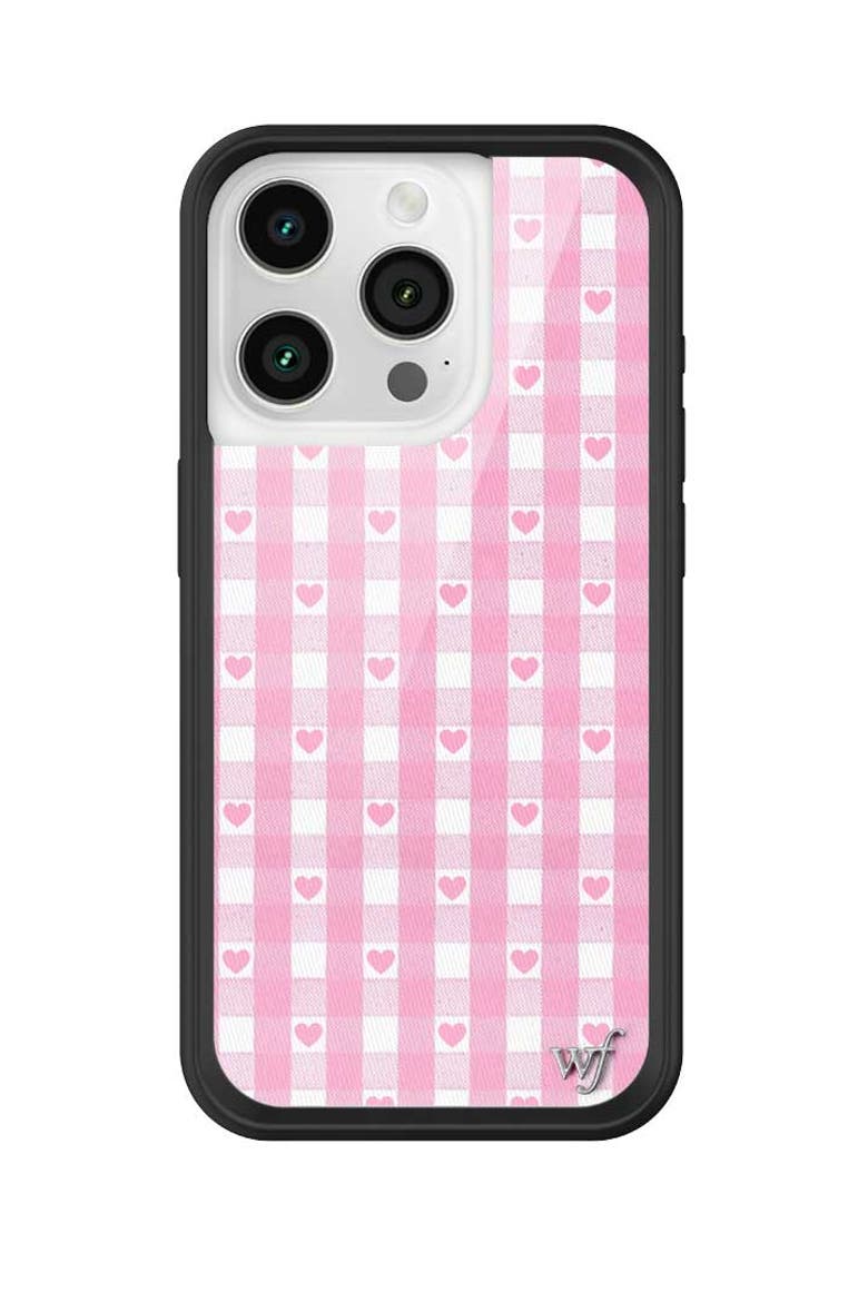 Gingham Hearts | Pink iPhone Case, Alternate, color, Pink