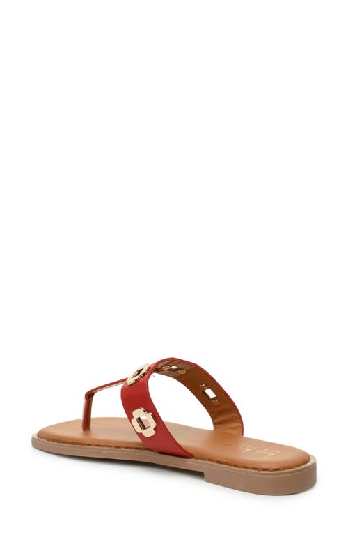 Nicole Miller Bling Thong Sandal In Red