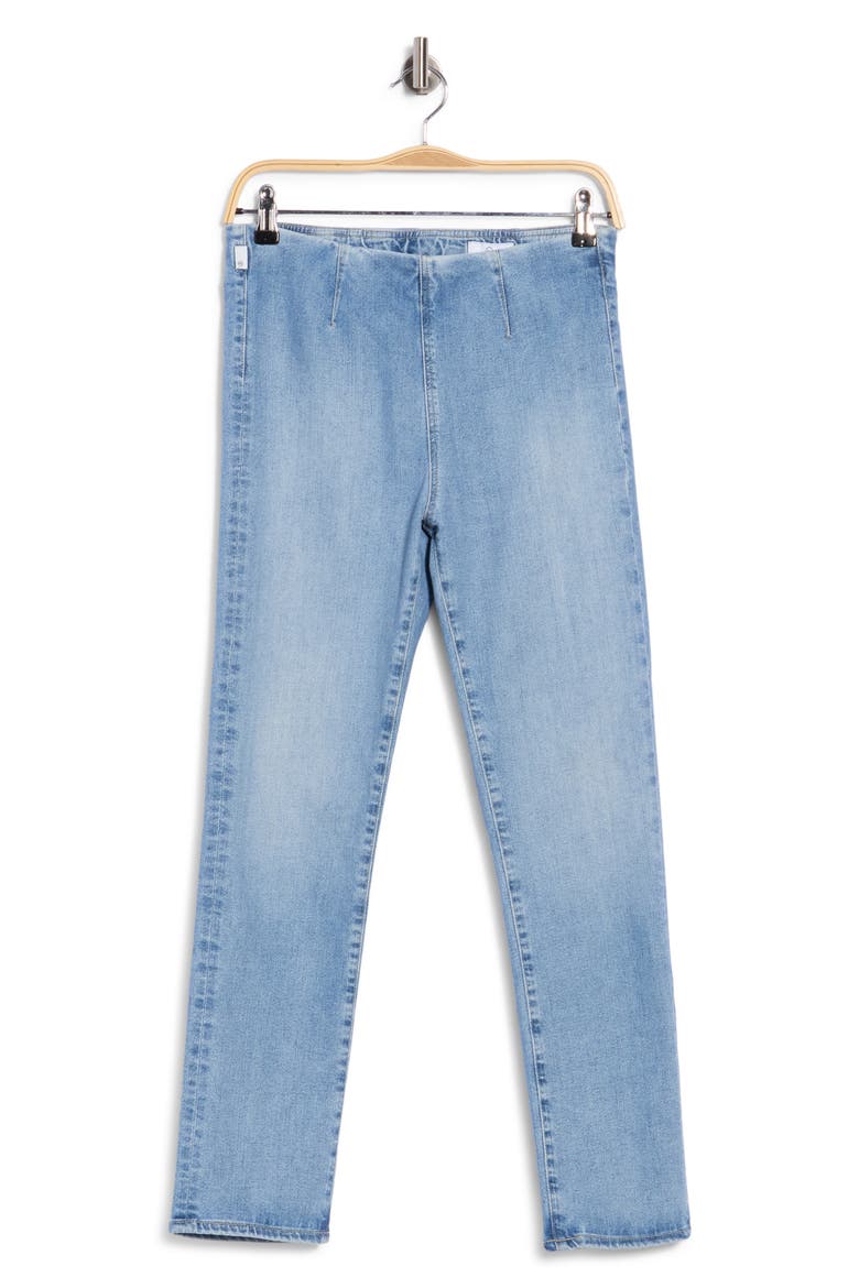 Mari High Waist Crop Slim Straight Leg Jeans, Main, color, MIRROR