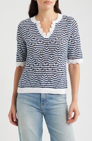 NIC+ZOE Coastline Open Stitch Sweater