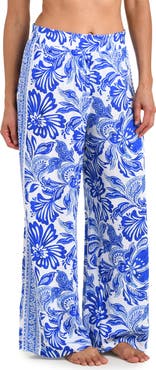 La Blanca Botanical Brocade Wide Leg Cover-Up Pants