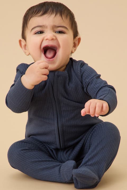 Ribbed Two Way Zip-Up Sleepsuit (Baby)