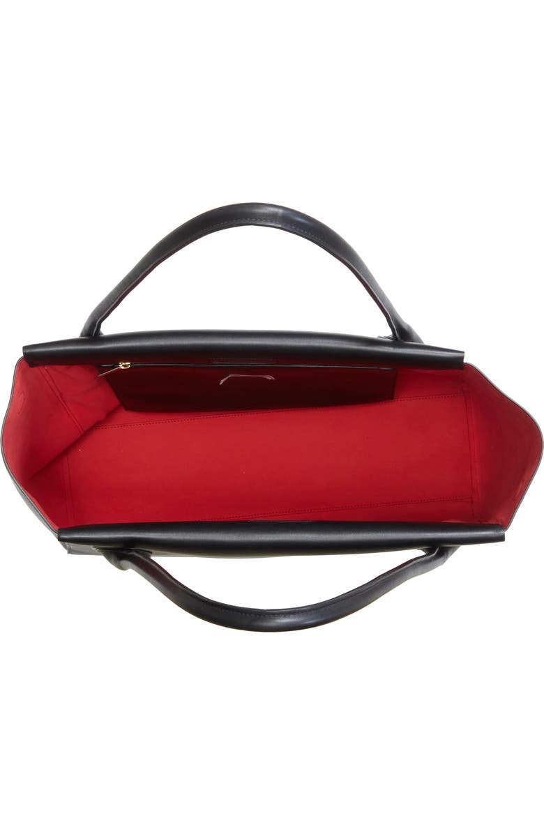 Christian Louboutin Large Calfskin East/West Tote, Alternate, color, Black