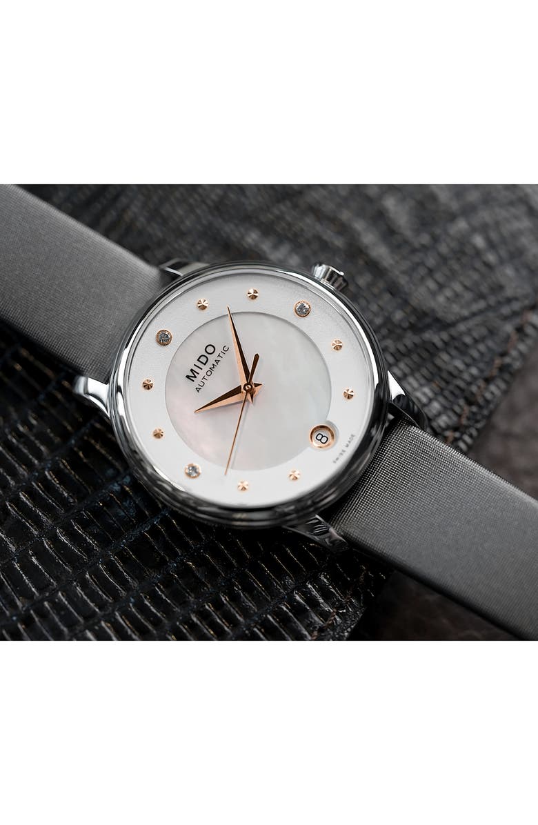 MIDO Baroncelli II Automatic Diamond Bracelet Watch, Alternate, color,