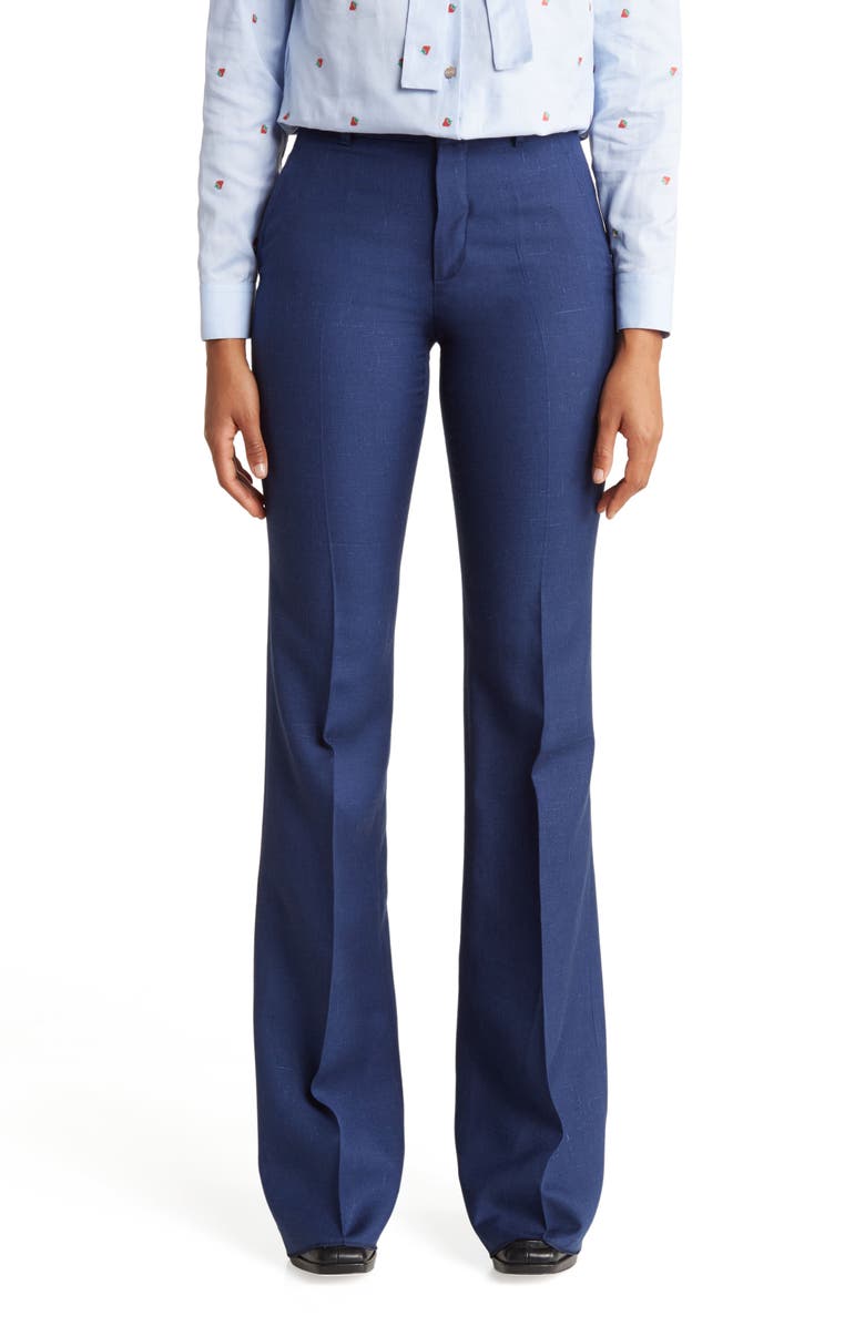 Gucci Matt High Waist Pants, Main, color, Sea Blue