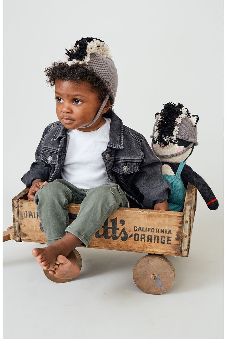 Reed Doll & Beanie Set, Alternate, color, BLACK