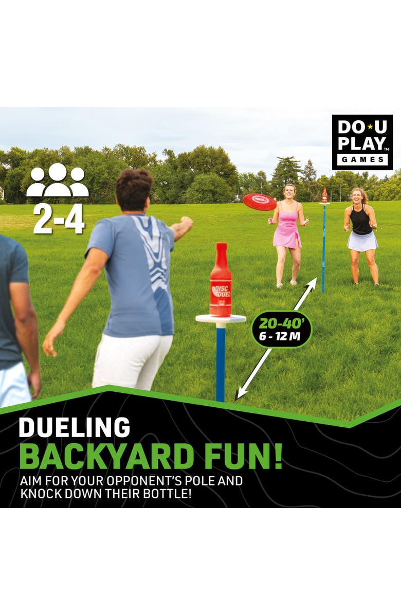Do-U-Play Disc Duel Throwing Game, Tailgating Lawn Backyard Activity, Family, Alternate, color, Multicolored