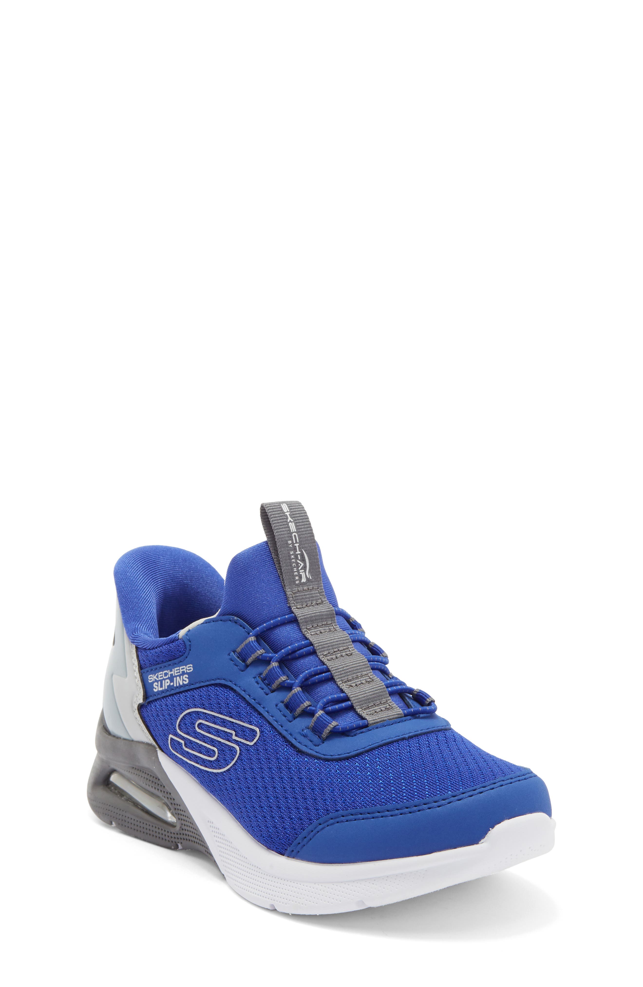 SKECHERS Kids' Microspec Max Sneaker, Main, color, Blue/ Grey