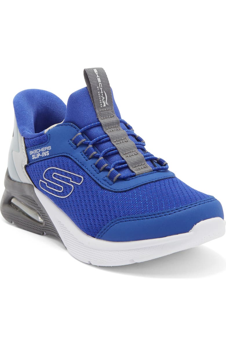 SKECHERS Kids' Microspec Max Sneaker, Main, color, Blue/ Grey