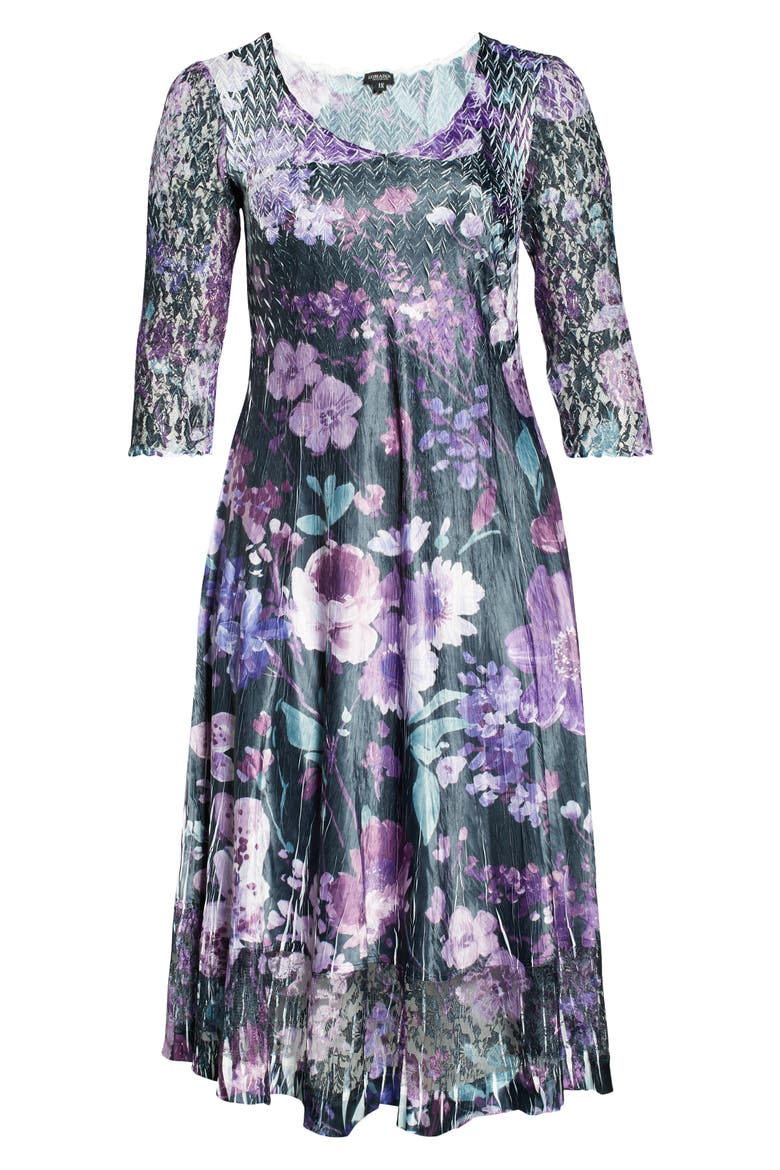 Floral Satin Charmeuse Dress, Alternate, color, PAINTED PEONY