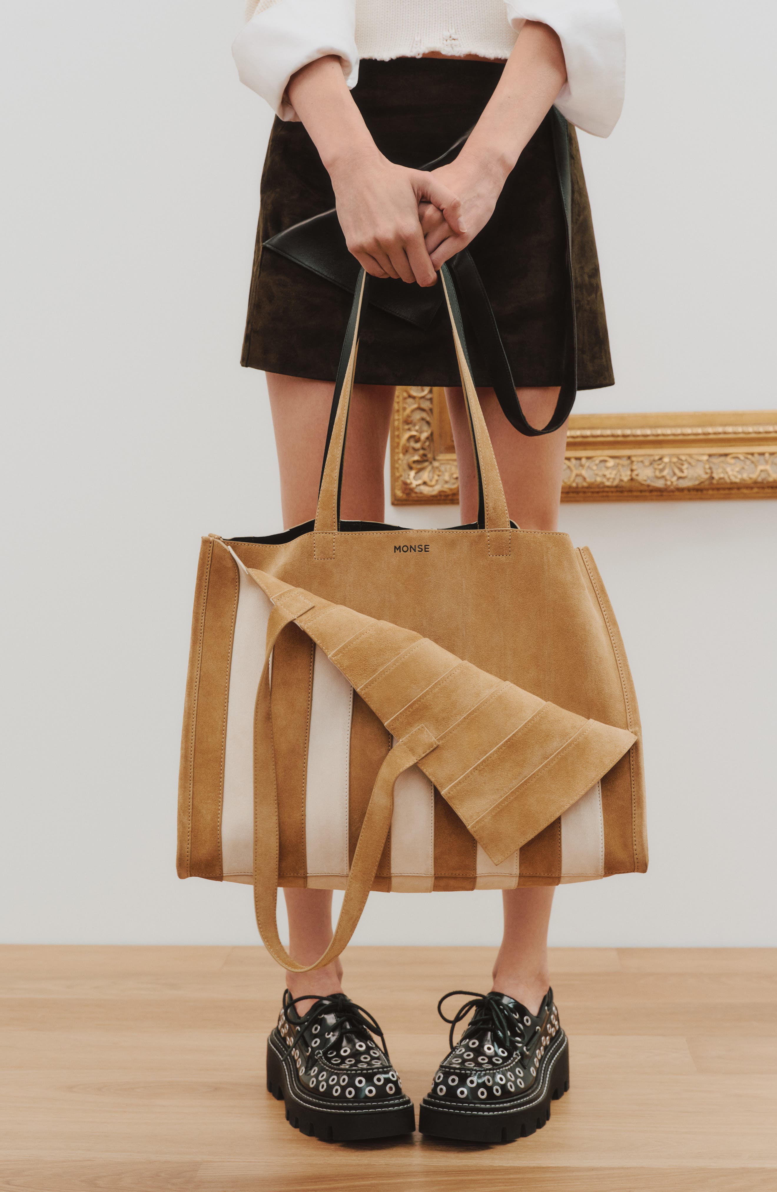 Sperry x MONSE Authentic Original 2-Eye Lug Boat Shoe, Alternate, color, Black