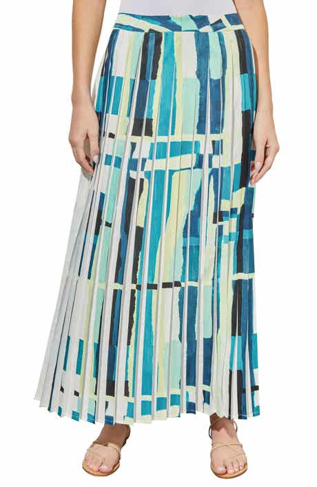 Ming Wang Abstract Print A-Line Skirt