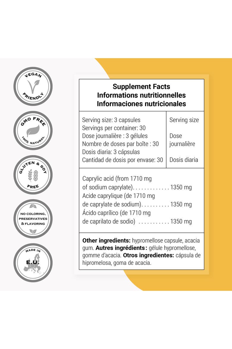 Caprylic Acid 1350mg per Day, Alternate, color, None
