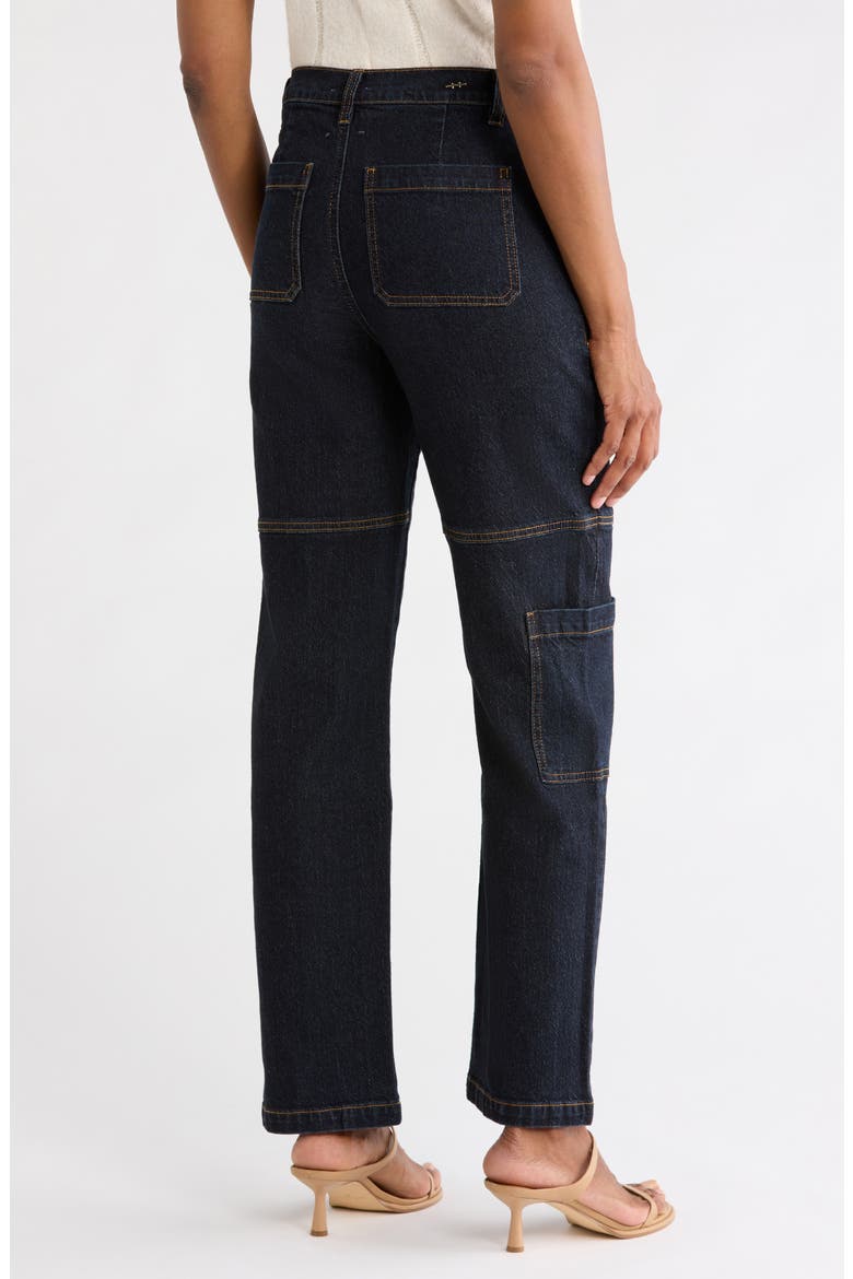 Nelle Utility Relaxed Straight Leg Jeans, Alternate, color, SEA