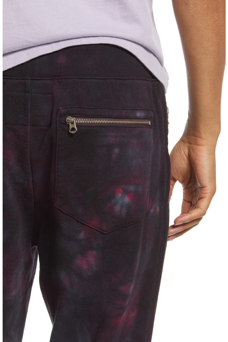 Tie Dye Zip Pocket Sweatpants, Alternate, color, MERLOT TIE DYE