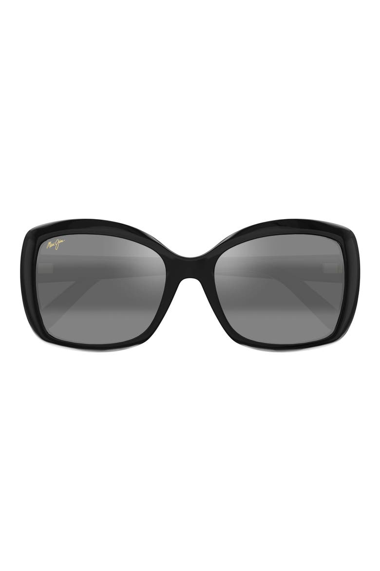 Orchid 57mm PolarizedPlus2® Square Sunglasses, Main, color, BLACK