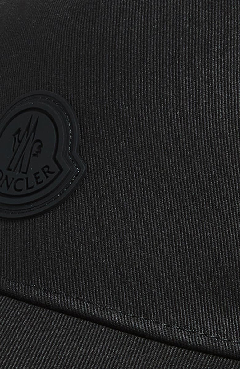 Moncler Logo Patch Adjustable Baseball Cap, Alternate, color, Black
