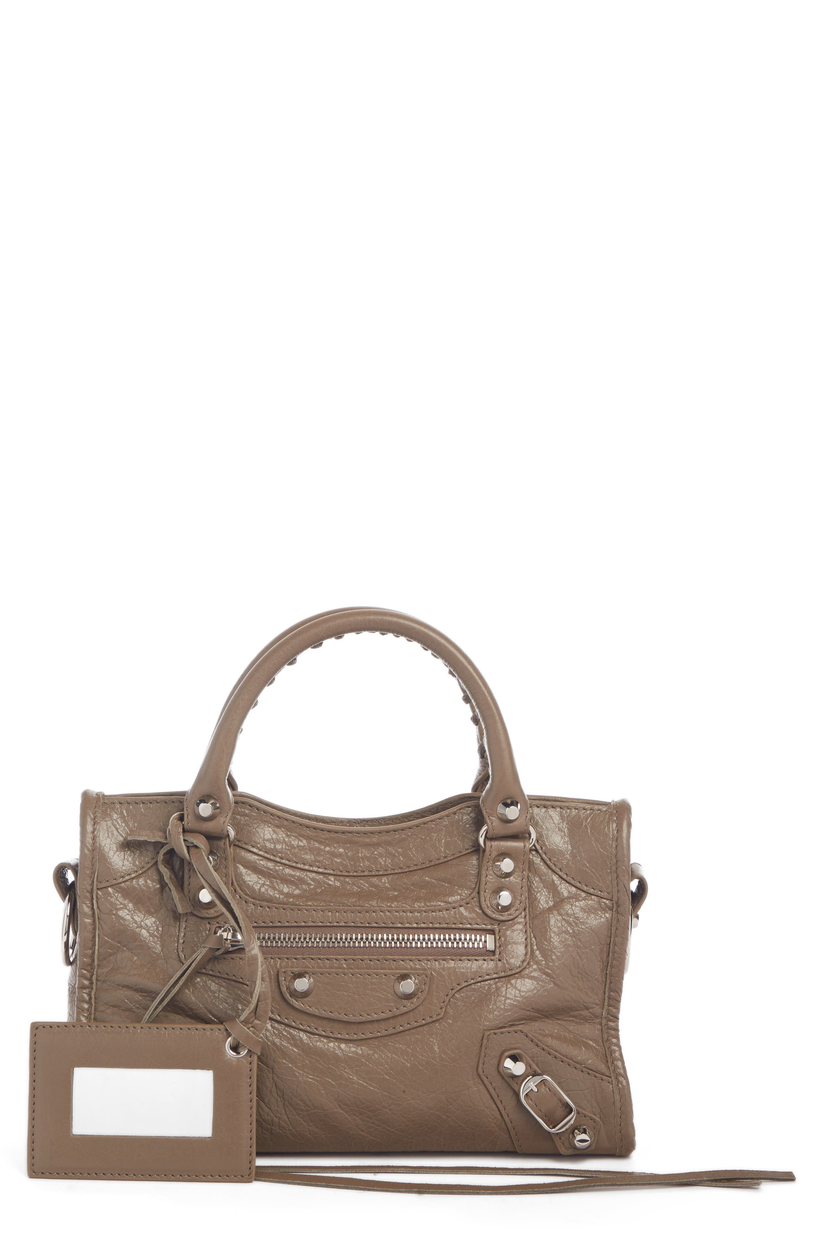 Balenciaga Classic Mini City AJ Leather Tote, Main, color, 