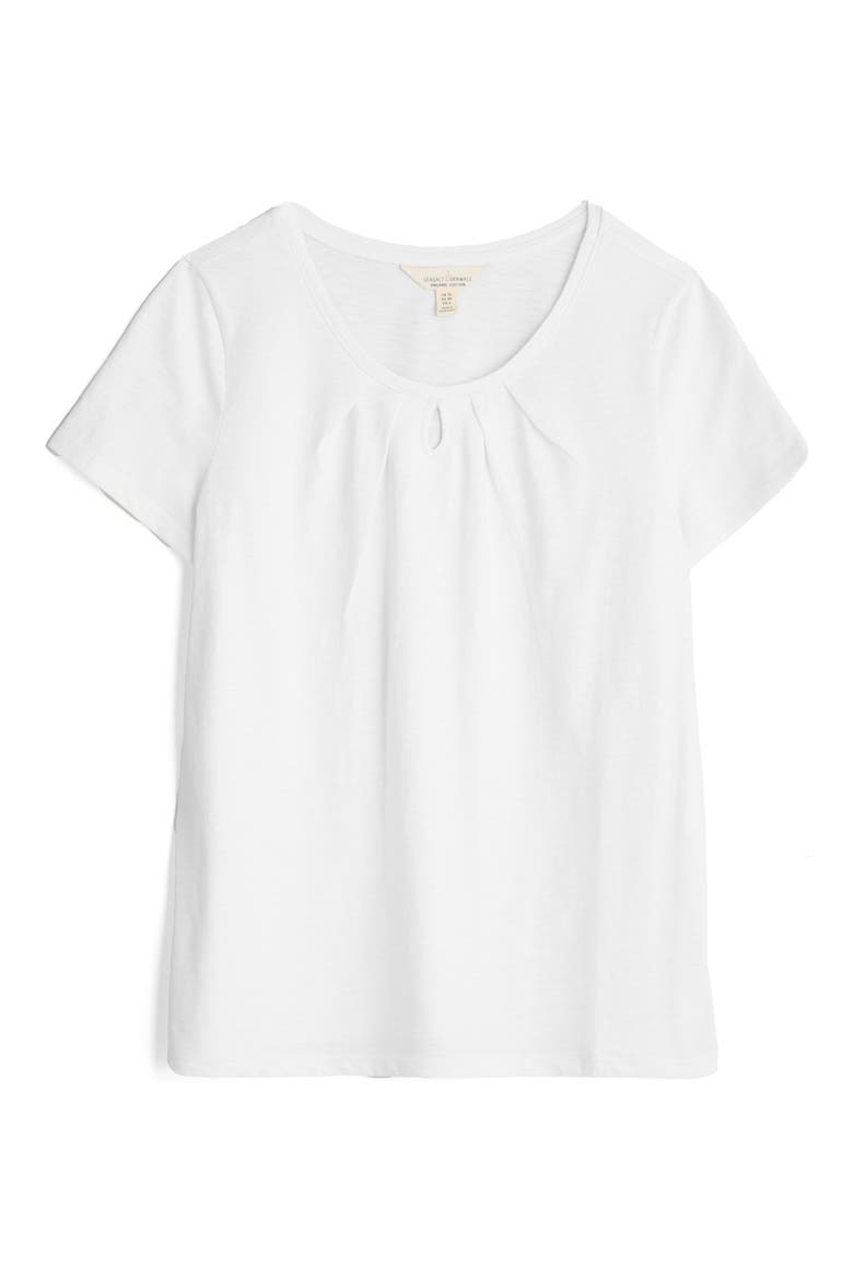 Appletree Keyhole Organic Cotton T-Shirt, Alternate, color, SALT