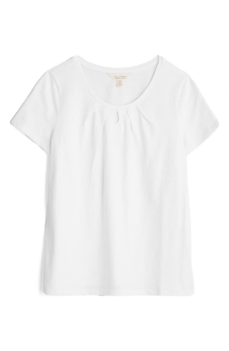 Seasalt Cornwall Appletree Keyhole Organic Cotton T-Shirt, Alternate, color, Salt