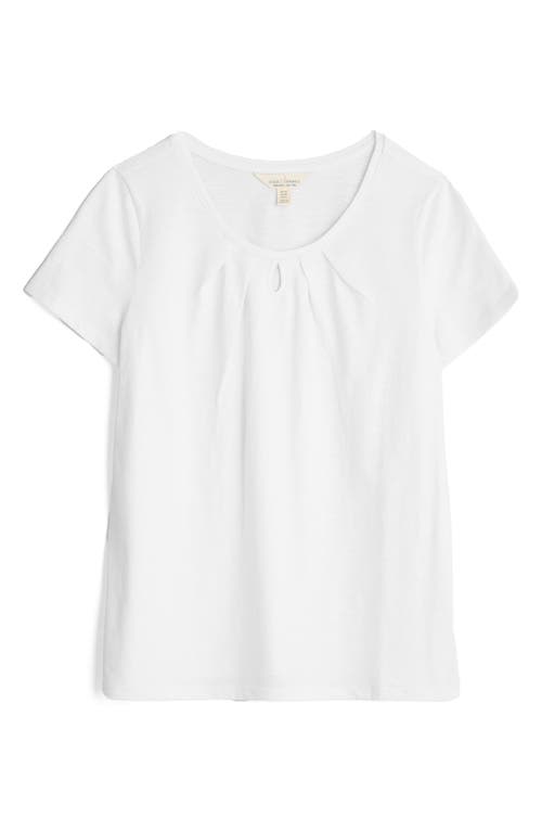 Seasalt Cornwall Appletree Keyhole Organic Cotton T-shirt In Salt