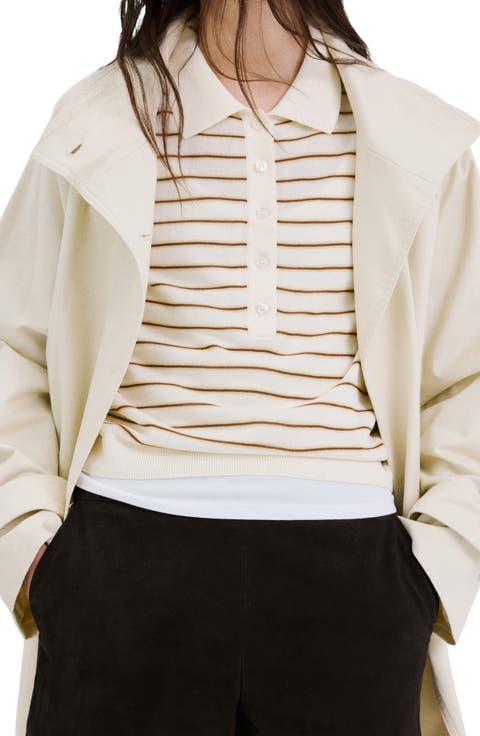 Short Sleeve Jersey Polo Sweater (Regular & Plus)