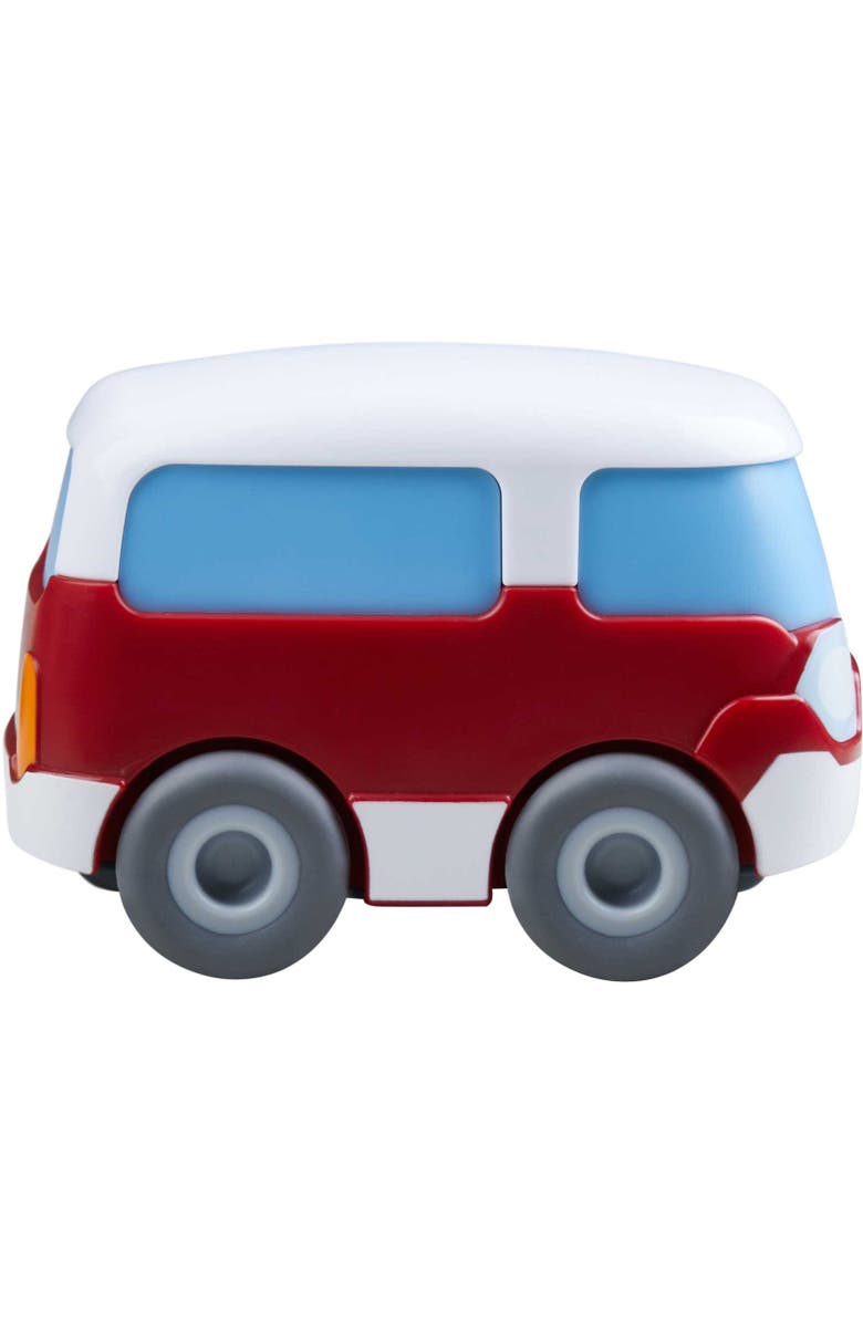 HABA Toddler Car Toy with Momentum Motor - Kullerbu Red Mini Bus, Push and Go Cars for Kids Ages 3-5, Bus Toys for Ages 2 Years Old and Up, Alternate, color,