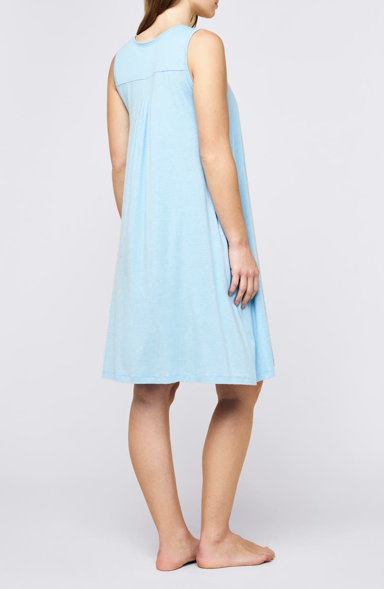 Papinelle Kate Pleated Stretch Modal Nightgown, Alternate, color, Blue Bell