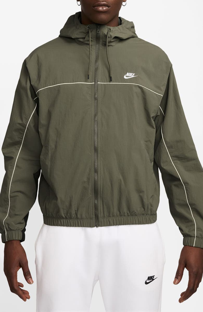 Nike Club Hooded Jacket, Main, color, Medium Olive/ Sequoia
