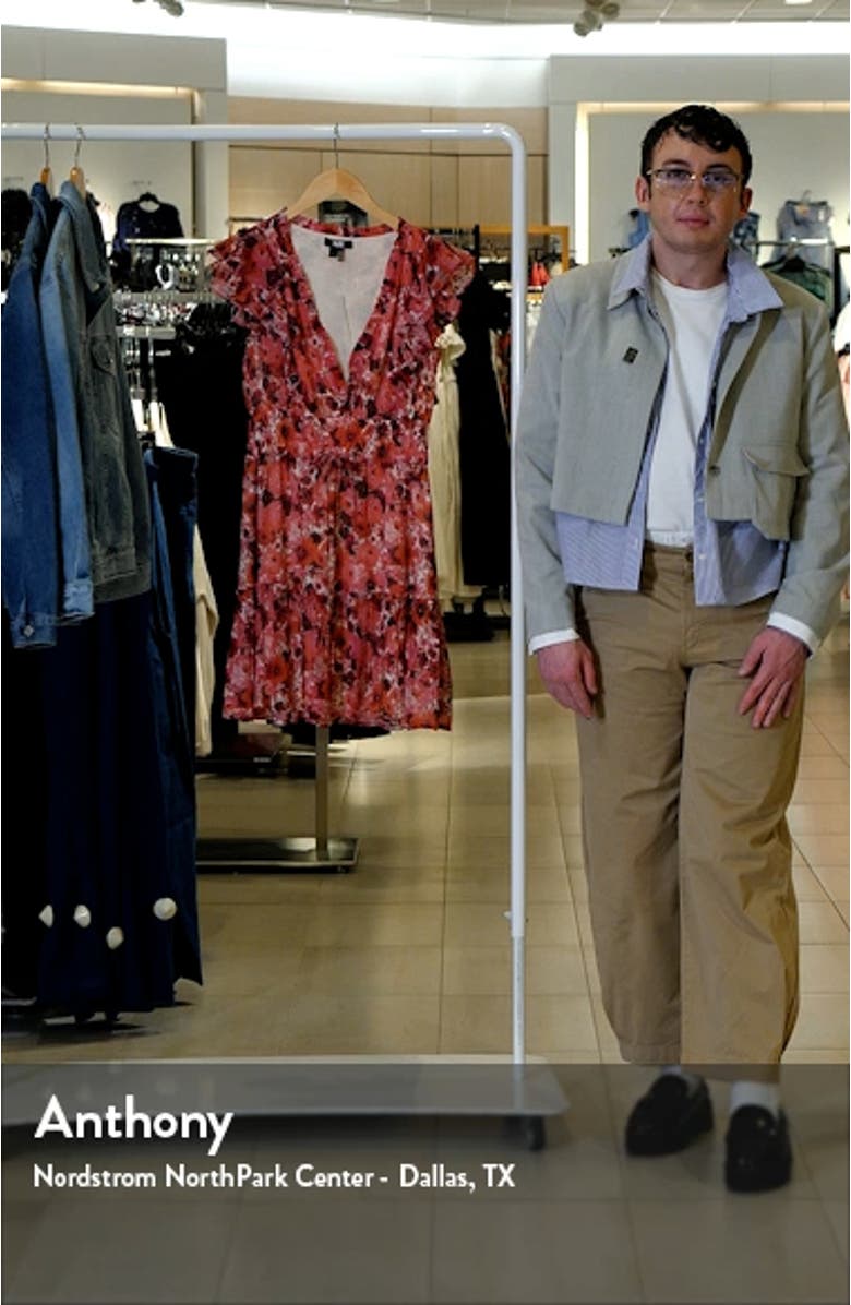 Muriel Floral Print Silk Minidress, sales video thumbnail