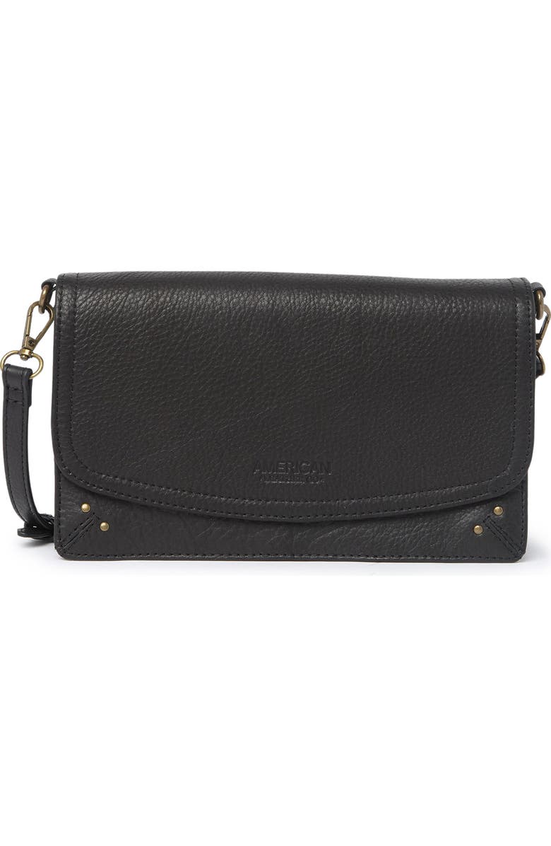AMERICAN LEATHER CO. Brenton Leather Crossbody Bag, Main, color,