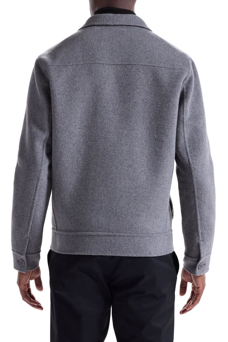 Felted Wool Blend Jacket, Alternate, color, HEATHER GREY