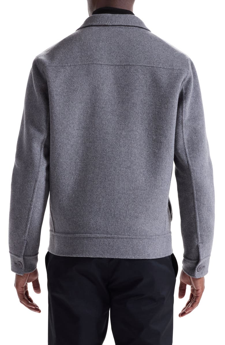 Bugatchi Felted Wool Blend Jacket, Alternate, color, Heather Grey