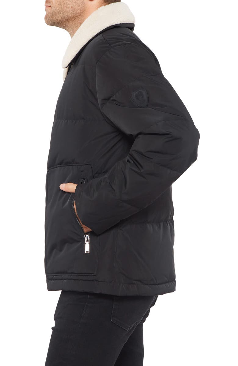 Vince Camuto Quilted Coat with Fleece Collar, Alternate, color, 