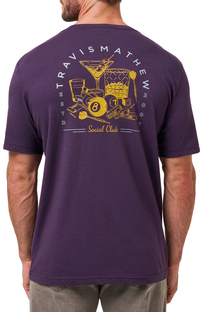 TravisMathew Social Hour Graphic T-Shirt, Alternate, color, Purple Velvet