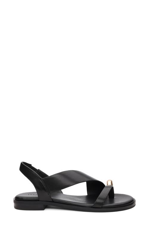 Sanctuary Rumble Womens Leather Slip On Heel Sandals In Black